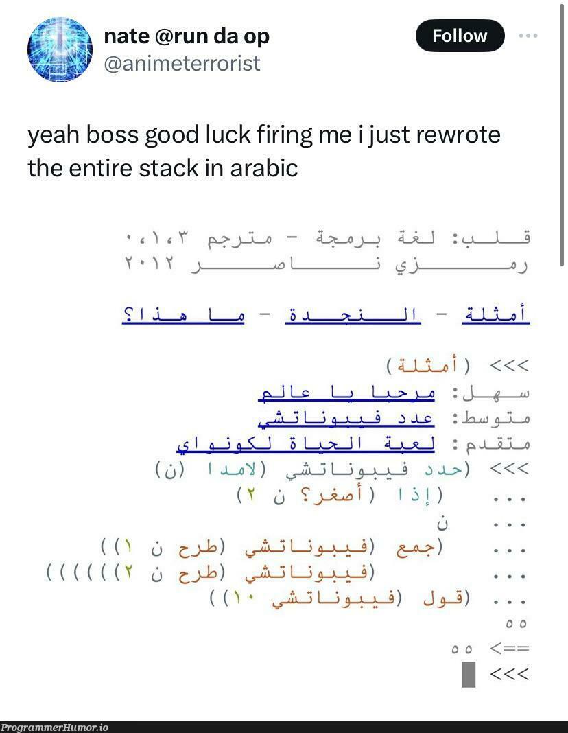 importArabicTranslator | stack-memes, error-memes | ProgrammerHumor.io
