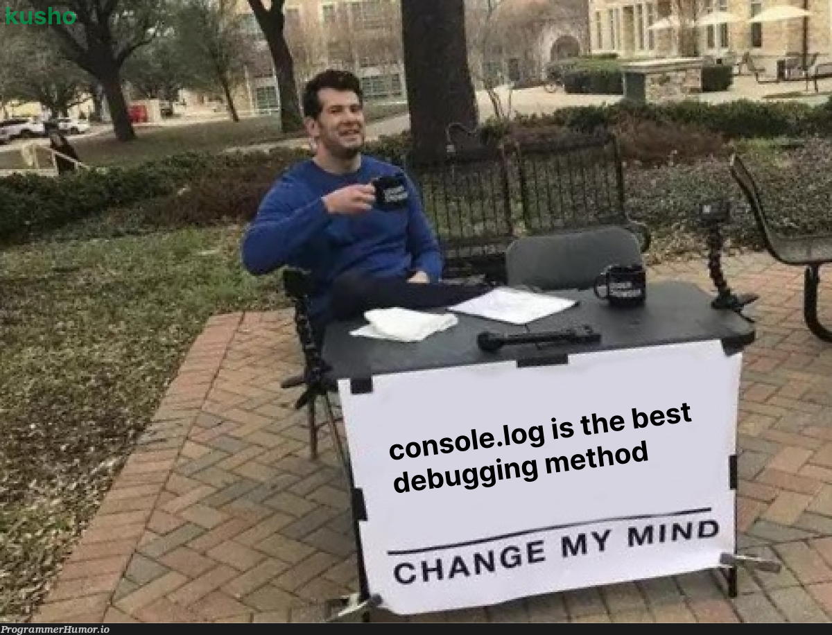 consoleLog | debugging-memes, bug-memes, debug-memes, console-memes | ProgrammerHumor.io