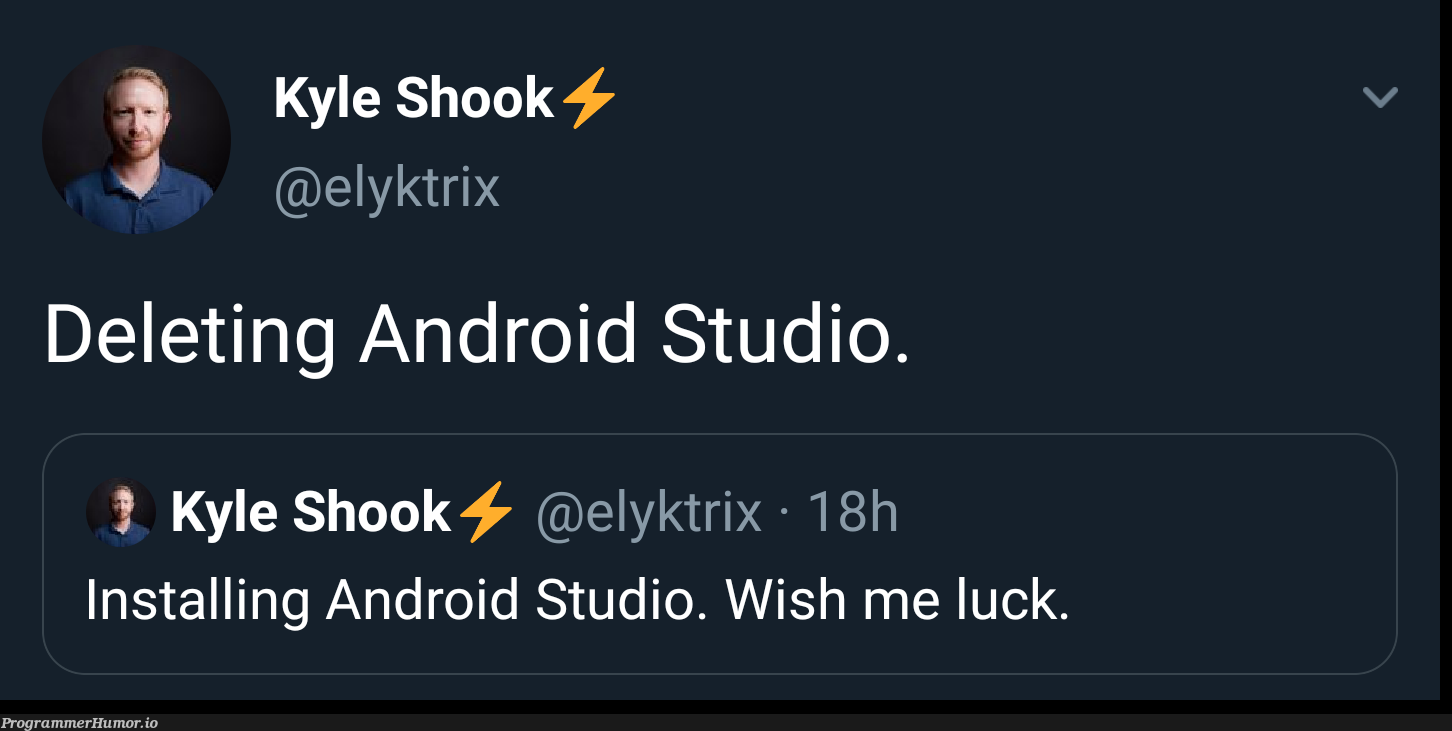 Android Studio! | android-memes, android studio-memes | ProgrammerHumor.io