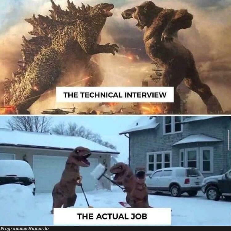 interviewVersusRealJob | interview-memes | ProgrammerHumor.io