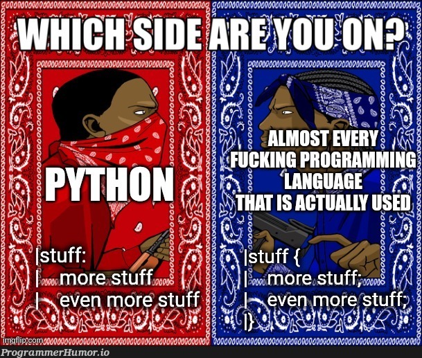 Which side are you on? | ide-memes | ProgrammerHumor.io