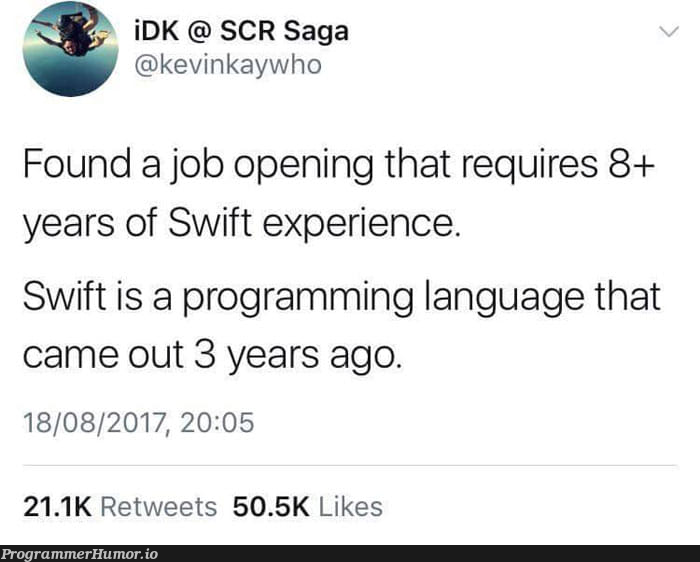 Interesting | programming-memes, program-memes, swift-memes, rest-memes, retweet-memes, language-memes, programming language-memes | ProgrammerHumor.io