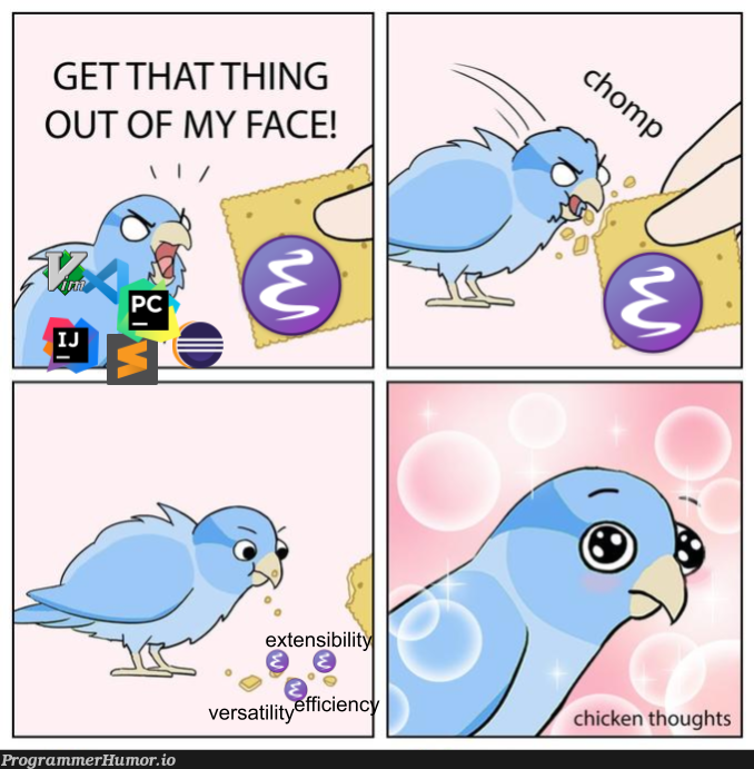 emacs4Life | mac-memes, cs-memes | ProgrammerHumor.io