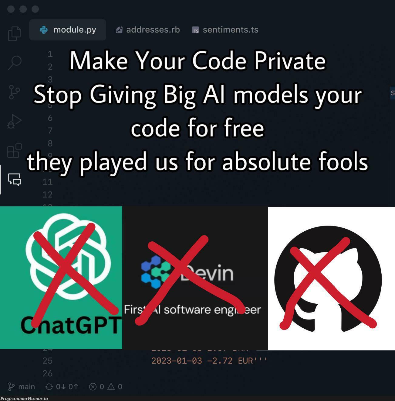 theyCantStopUsAll | code-memes, private-memes | ProgrammerHumor.io