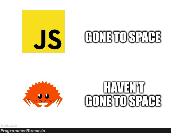 whyJsBetterThanRust | ProgrammerHumor.io