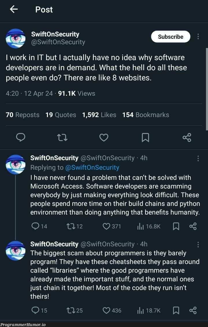 madLad | programmer-memes, developer-memes, software-memes, code-memes, python-memes, software developer-memes, web-memes, website-memes, program-memes, security-memes, swift-memes, microsoft-memes, IT-memes, idea-memes, ide-memes | ProgrammerHumor.io