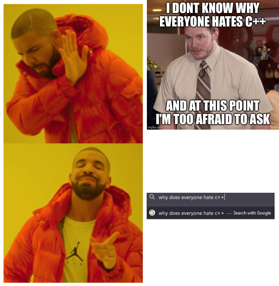 i dont know why everyone hates using Google and at this point im too afraid to ask | google-memes, c++-memes, search-memes | ProgrammerHumor.io