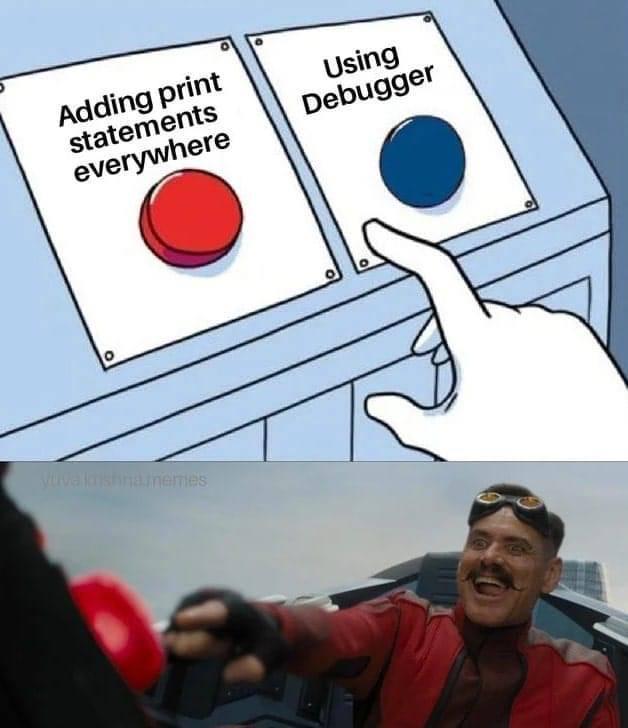 redOrBlueButton | bug-memes, debug-memes, debugger-memes | ProgrammerHumor.io