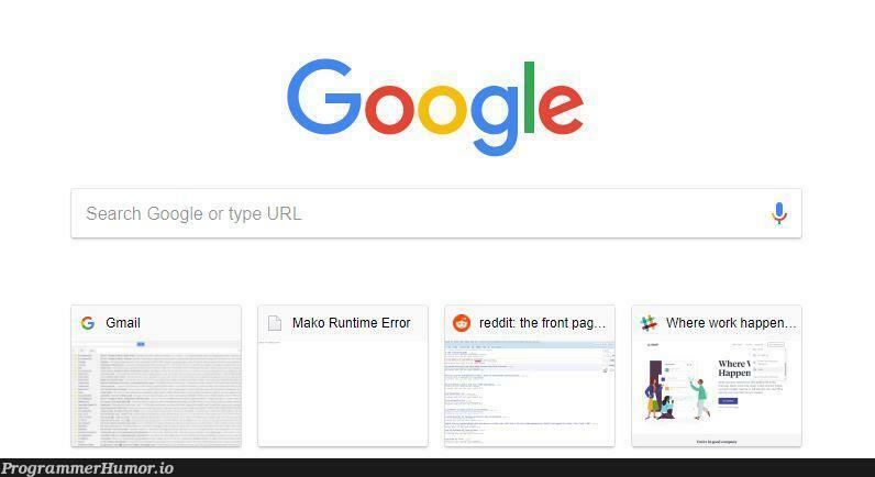 When you're so bad at web development that errors show up on your frequently viewed pages | web development-memes, development-memes, web-memes, google-memes, errors-memes, url-memes, error-memes, google search-memes, search-memes, runtime-memes | ProgrammerHumor.io