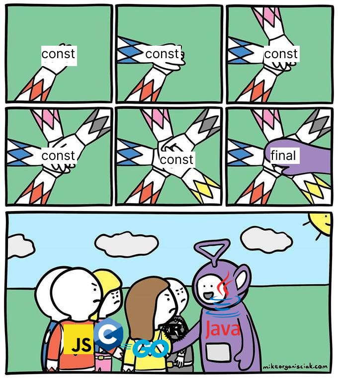 CONSTant hate towards Java | java-memes, js-memes, rds-memes | ProgrammerHumor.io