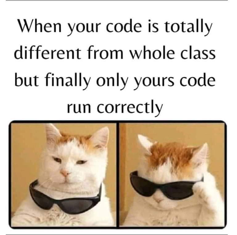 feelGoodMoment | code-memes, class-memes | ProgrammerHumor.io