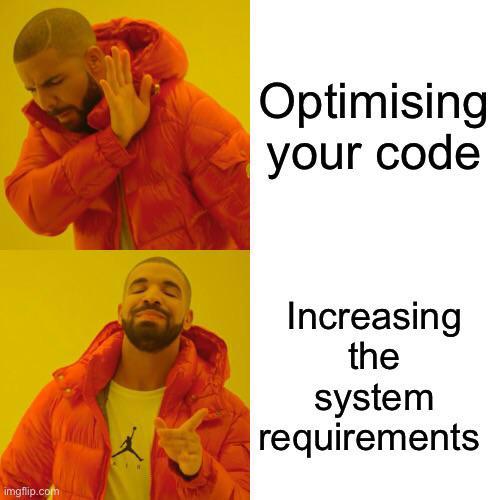 pcDoesNotMeetRequiements | code-memes | ProgrammerHumor.io