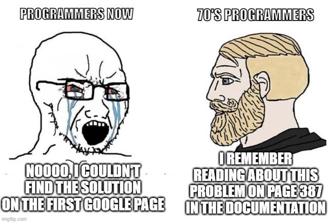 🗿 | programmer-memes, program-memes, google-memes, documentation-memes | ProgrammerHumor.io