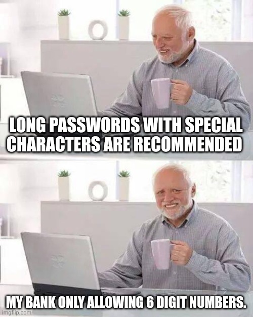 safePasswordForBankAccount | password-memes | ProgrammerHumor.io