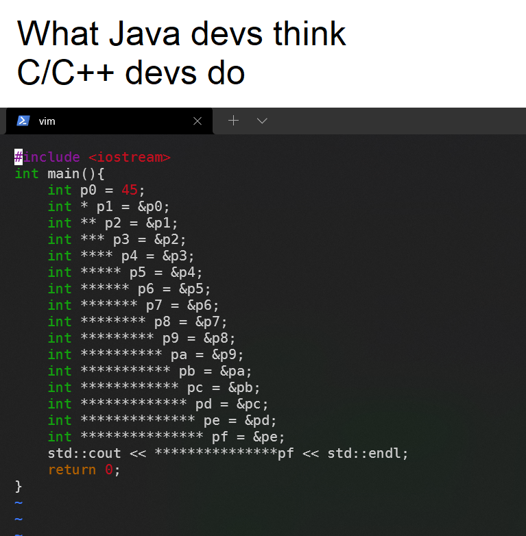 ok i made the joke, now how do i exit vim? | java-memes, vim-memes, c++-memes, devs-memes, ios-memes, stream-memes | ProgrammerHumor.io