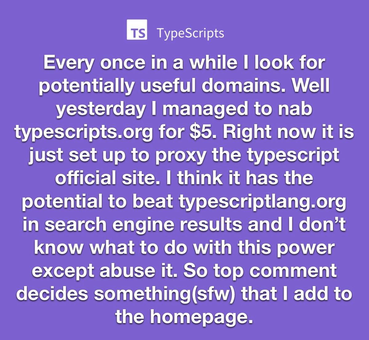 iDidItForTheLulz | typescript-memes, search-memes, IT-memes, ide-memes, comment-memes | ProgrammerHumor.io