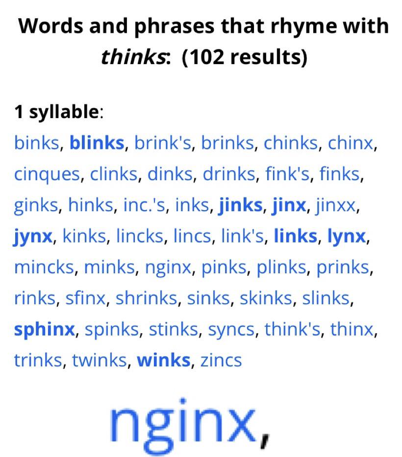 nginks | nginx-memes, cli-memes, rds-memes, cs-memes | ProgrammerHumor.io