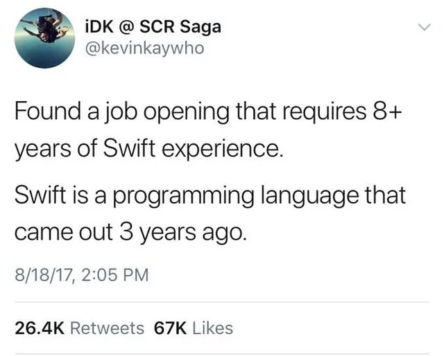 hmmmmmmmmmmmmmmmmmmm | programming-memes, program-memes, swift-memes, retweet-memes, language-memes, programming language-memes | ProgrammerHumor.io