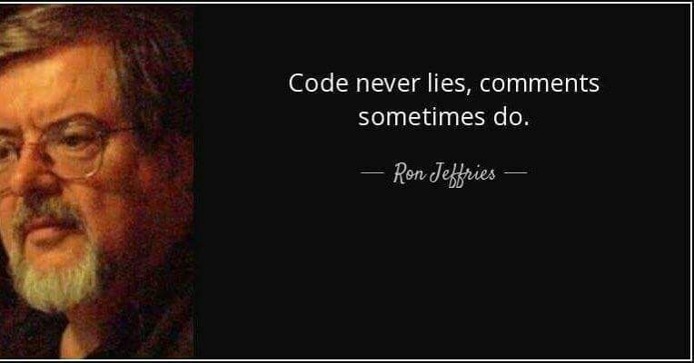 Code never lies... | code-memes, comment-memes | ProgrammerHumor.io