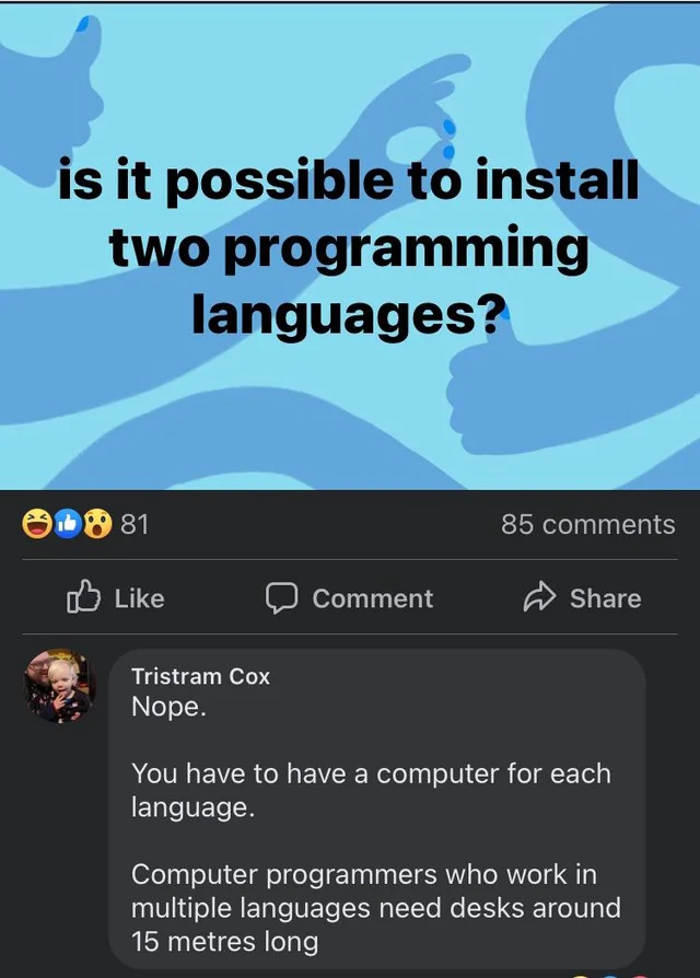 itsImpossible | programming-memes, programmer-memes, computer-memes, program-memes, IT-memes, language-memes, comment-memes, programming language-memes | ProgrammerHumor.io