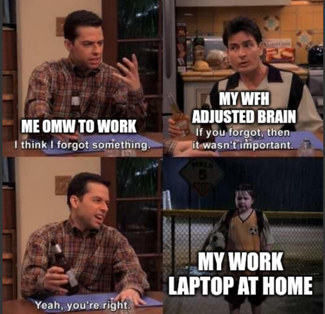 meAfter2WeeksOfWFH | IT-memes, laptop-memes | ProgrammerHumor.io