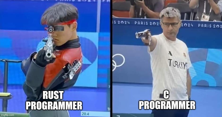 rustVersusCShotsFired | cs-memes, rust-memes | ProgrammerHumor.io