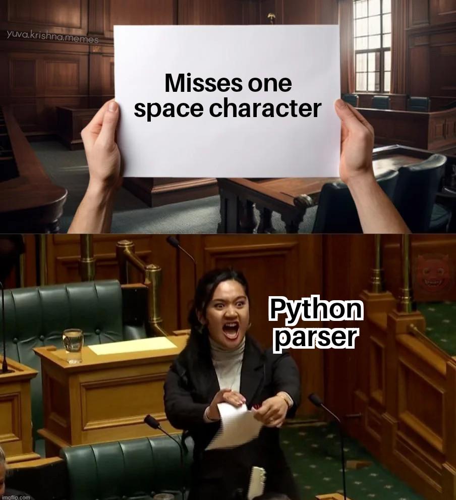 tabsvsSpacesgobrr | python-memes, space-memes, tabs-memes | ProgrammerHumor.io