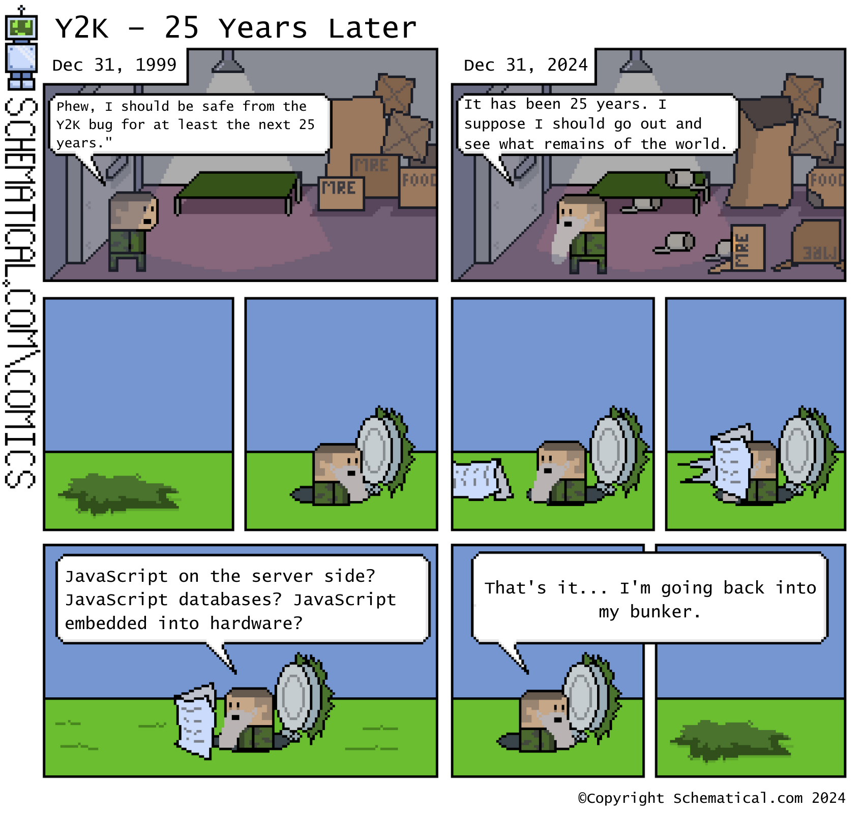 y2k25YearsLater | javascript-memes, java-memes, server-memes, bug-memes, data-memes, hardware-memes, database-memes, ide-memes, mac-memes | ProgrammerHumor.io