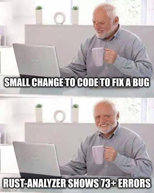 longDayOfRefactoring | code-memes, errors-memes, bug-memes, error-memes, fix-memes, rust-memes | ProgrammerHumor.io