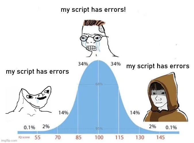 threeStagesOfHavingErrors | errors-memes, error-memes | ProgrammerHumor.io