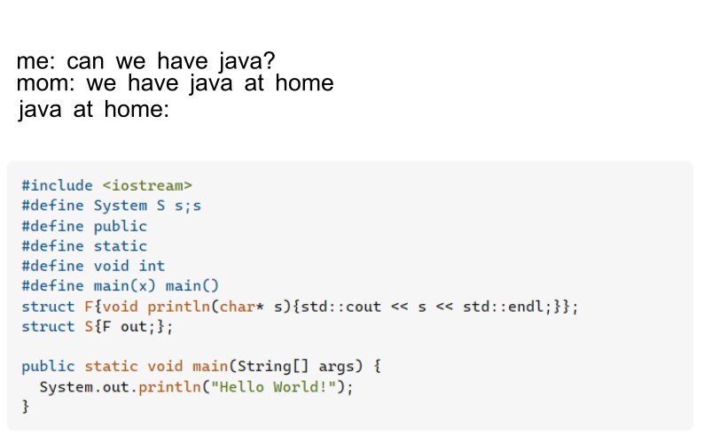 foundThisToday | java-memes, ios-memes, string-memes, stream-memes, public-memes | ProgrammerHumor.io