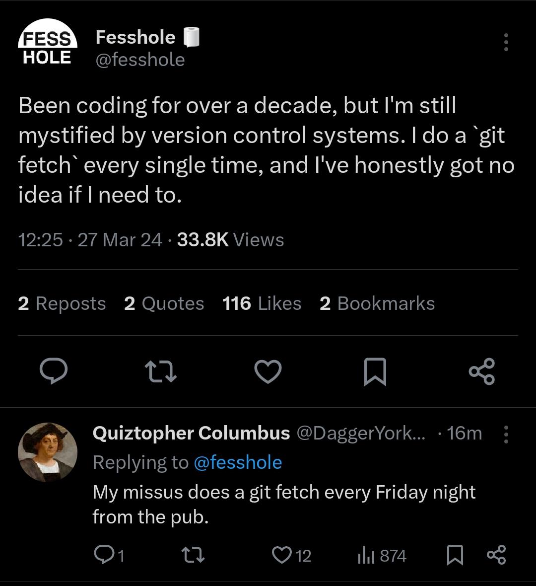 gitFetch | coding-memes, git-memes, version-memes, version control-memes, idea-memes, ide-memes, ssh-memes | ProgrammerHumor.io