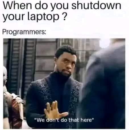 linuxUserhereAndYesSuspendItIsAlways | programmer-memes, linux-memes, ux-memes, program-memes, laptop-memes | ProgrammerHumor.io