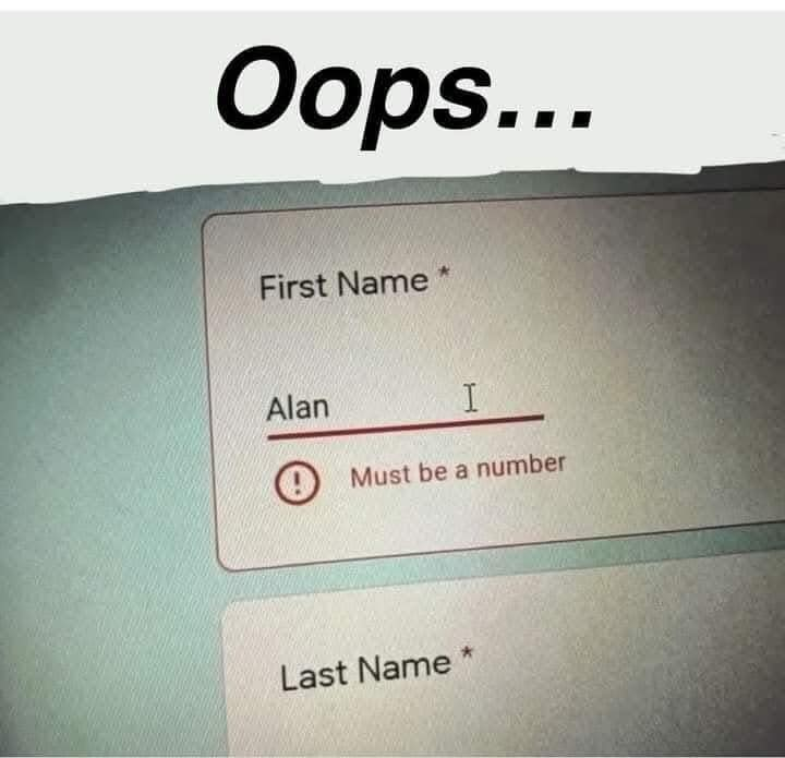 mustBeANumber | oop-memes | ProgrammerHumor.io