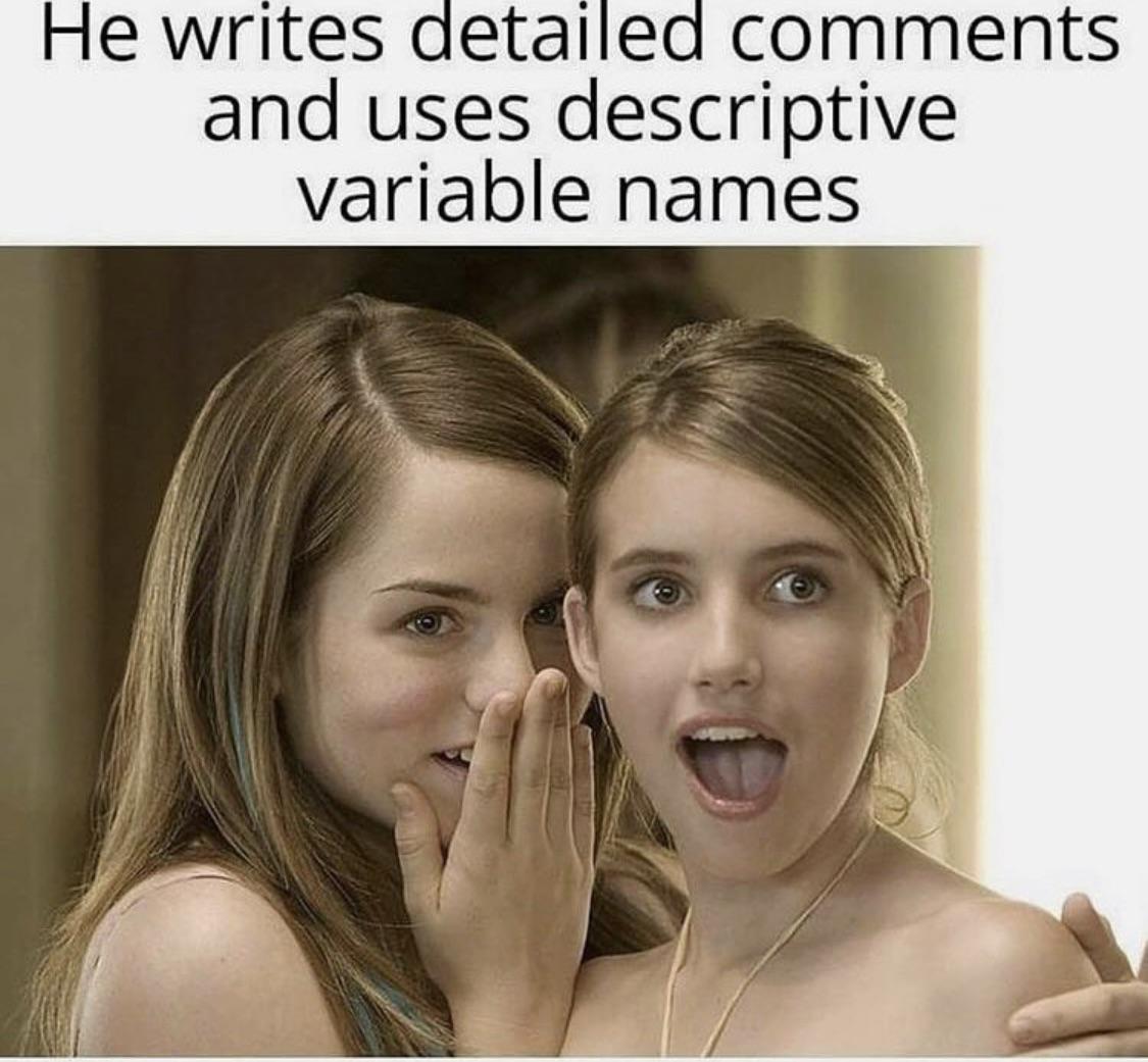 lol | variable name-memes, comment-memes | ProgrammerHumor.io