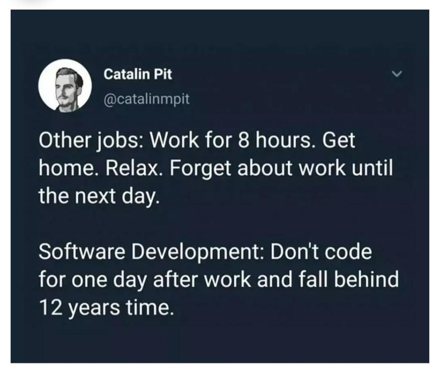 fallBehind | software-memes, code-memes, development-memes | ProgrammerHumor.io