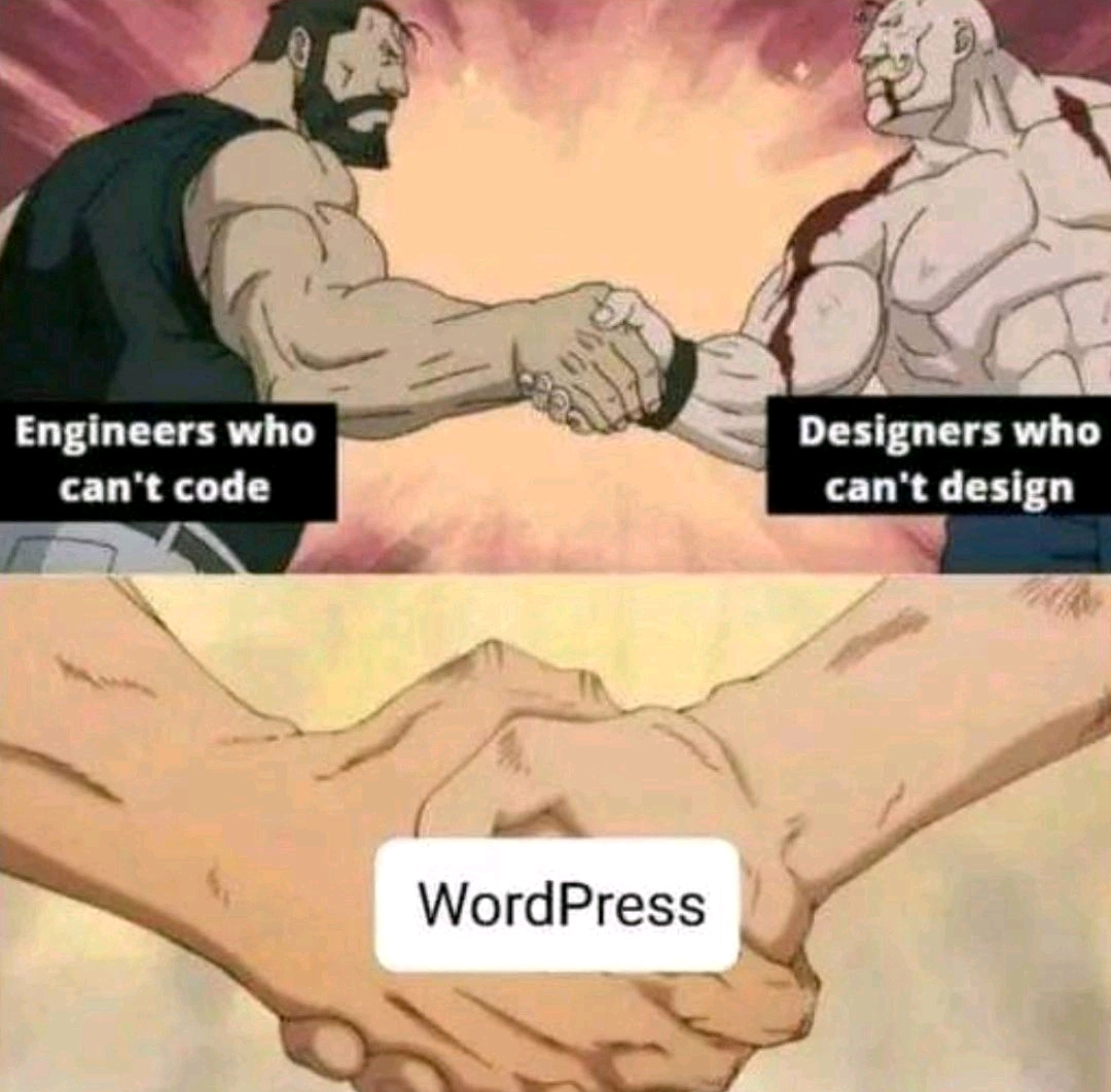 andThatHowWordpressWasCreated | code-memes, engineer-memes, design-memes, wordpress-memes, designer-memes | ProgrammerHumor.io