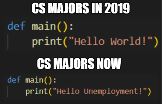 jobMarket2019vsNow | cs-memes | ProgrammerHumor.io