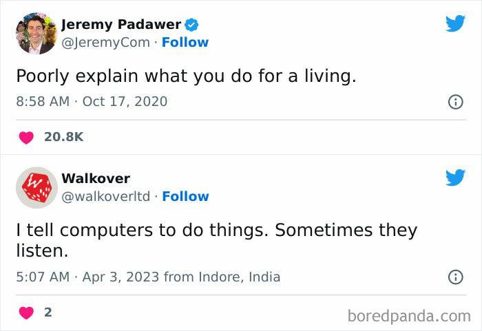 whatYouDoForaLiving | computer-memes, list-memes | ProgrammerHumor.io