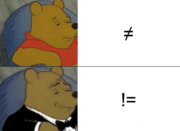 codeChadNotEquals | code-memes | ProgrammerHumor.io