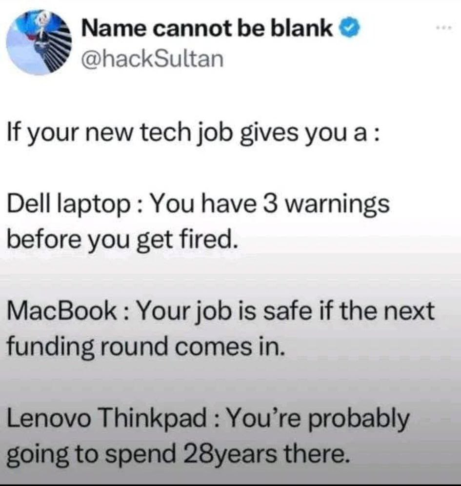 ifYourJobGivesYou | tech-memes, warning-memes, mac-memes, macbook-memes, laptop-memes | ProgrammerHumor.io