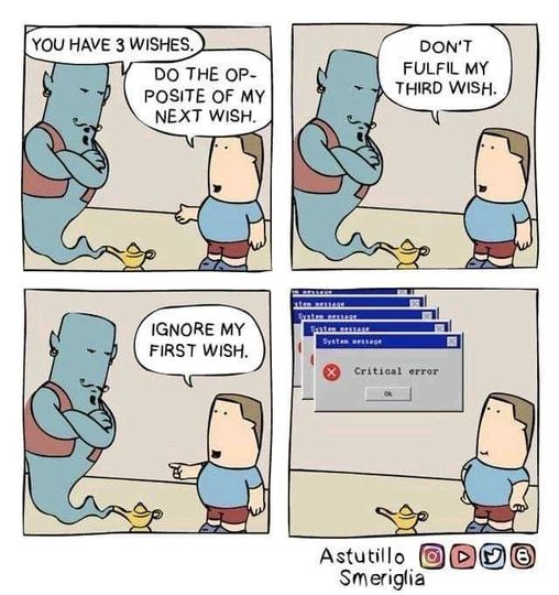 How to handle a Dschinn | error-memes | ProgrammerHumor.io