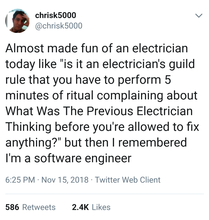 whatWasHeThinking | software-memes, web-memes, engineer-memes, software engineer-memes, fix-memes, cli-memes, IT-memes, twitter-memes, retweet-memes | ProgrammerHumor.io