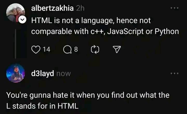 gunnaHateIt | html-memes, javascript-memes, java-memes, python-memes, c++-memes, IT-memes, ML-memes, language-memes | ProgrammerHumor.io