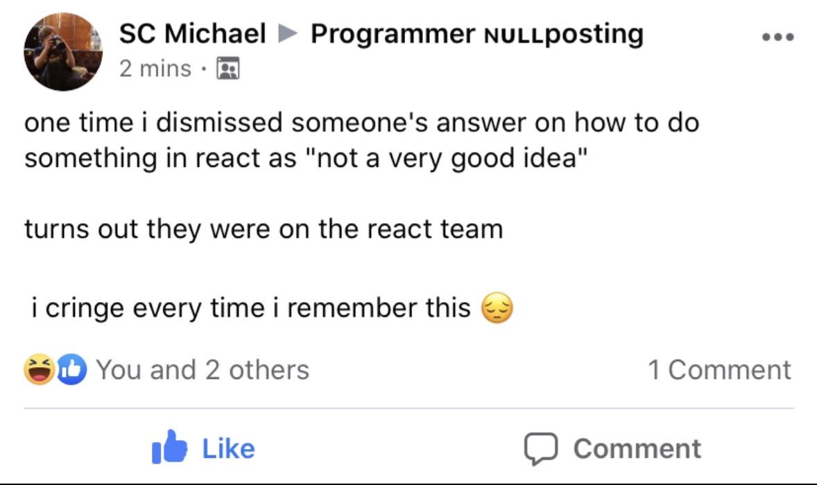 poorMichael | programmer-memes, program-memes, react-memes, idea-memes, ide-memes, comment-memes | ProgrammerHumor.io