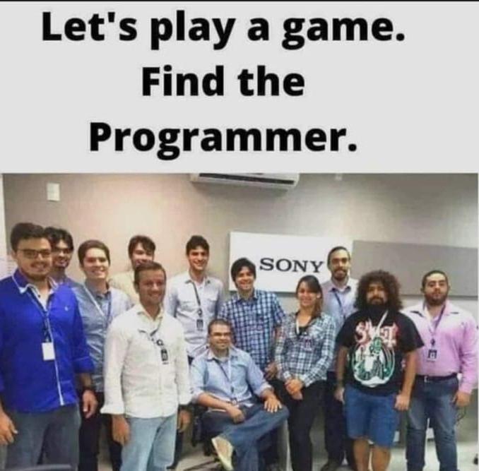 spotTheProgrammerChallengeImpossible | programmer-memes, program-memes | ProgrammerHumor.io