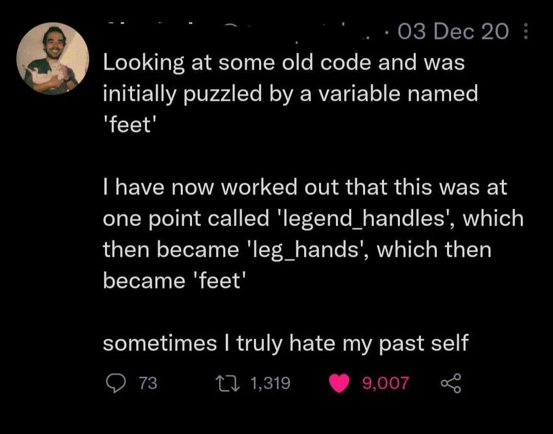 variableNaming | code-memes, variable name-memes | ProgrammerHumor.io