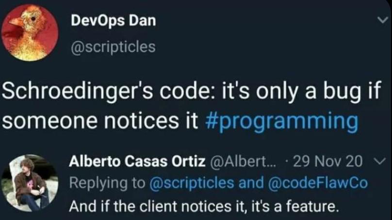 code | programming-memes, code-memes, program-memes, bug-memes, cli-memes, IT-memes, devops-memes, feature-memes | ProgrammerHumor.io