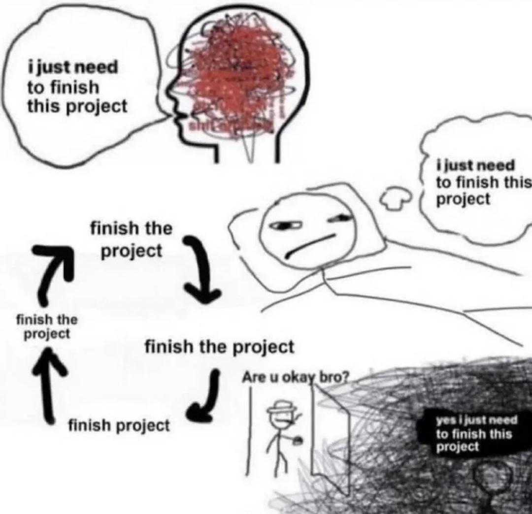 I just need to finish this project | ProgrammerHumor.io