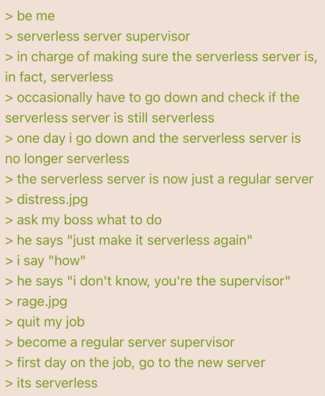 serverlessServers | server-memes, servers-memes, IT-memes | ProgrammerHumor.io